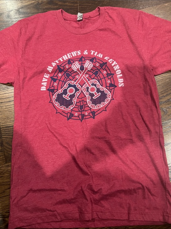 Next Level Apparel Tops - Next Level Apparel Red Graphic Guitar Short Sleeve Tee